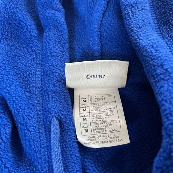 Vintage Disneyland California Adventure Hoodie Unisex M Blue Fleece Pullover - Picture 7 of 12